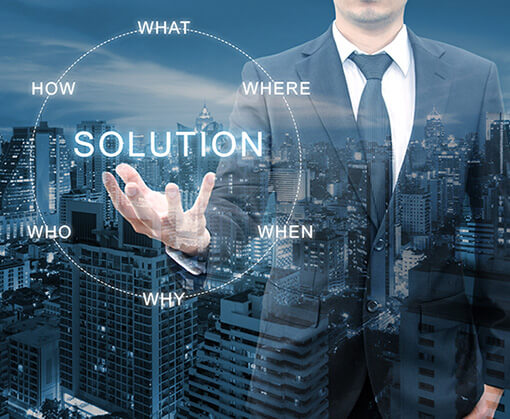 blue line is finds solutions to who what where when how why